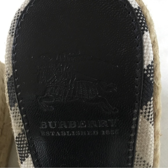 Burberry Nova Check Slip-On Espadrilles, Size 5. - Picture 10 of 11